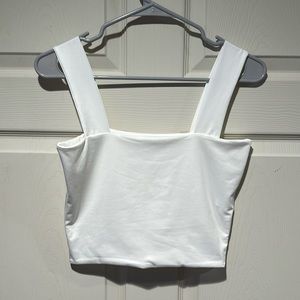 Amazon essentials white crop top size medium! NWOT!! #69